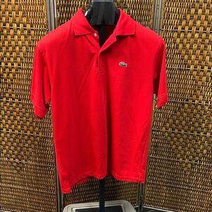 1641 Lacoste Vibrant Red Polo Shirt Size 5 Large?